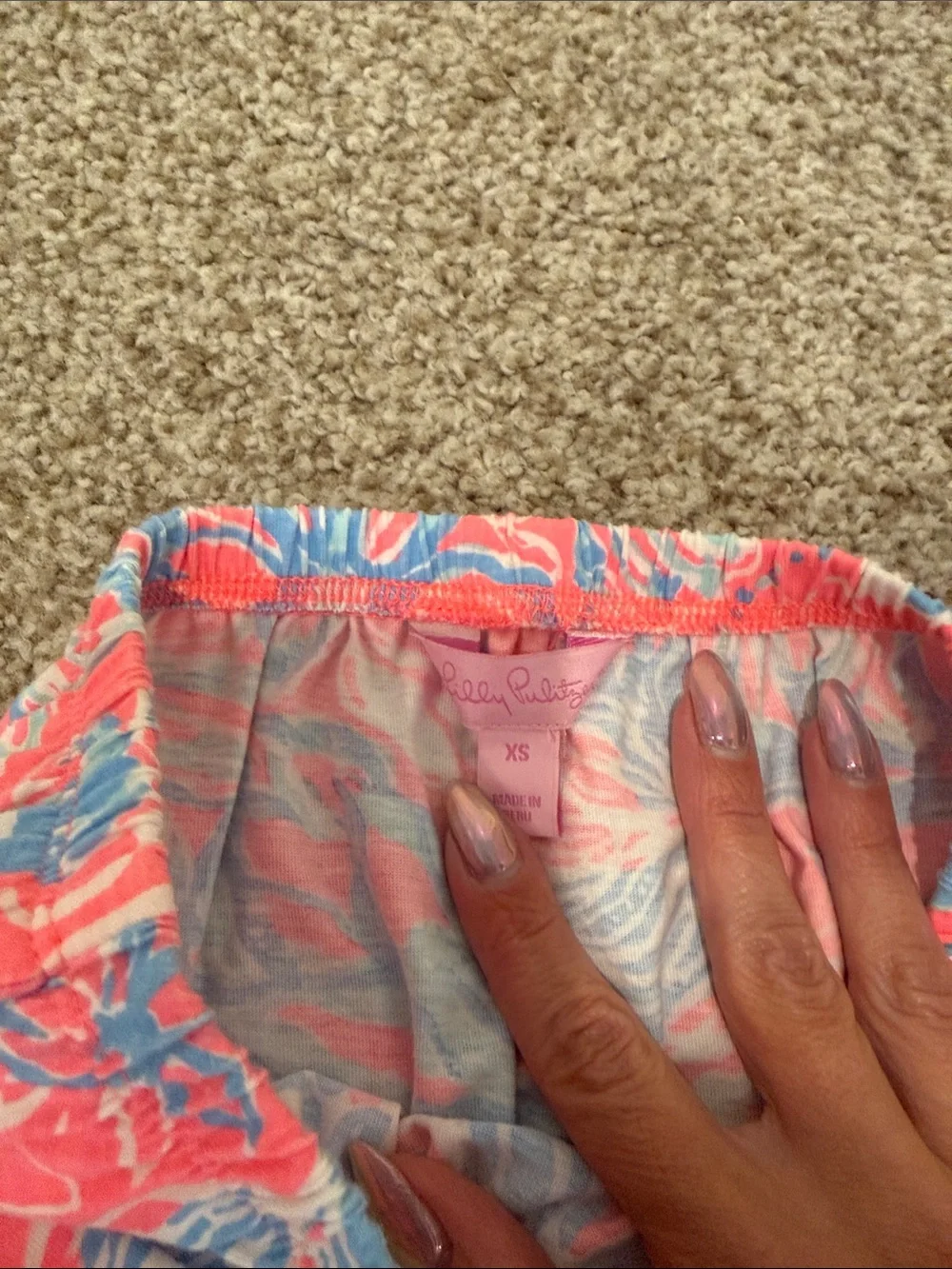 Lilly Pulitzer Pink & Blue Floral Strapless Sundress - Picture 2 of 3